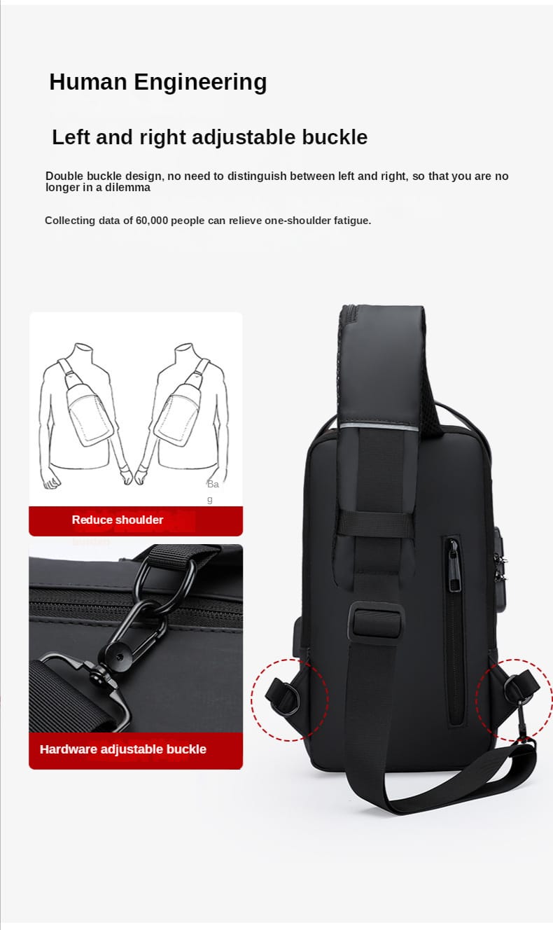 Crossbody Sling Bag for Men and Women,Waterproof Chest Bag Shoulder Bag Traveling Backpack Hiking Daypack