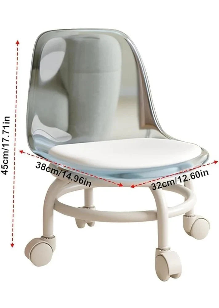 Acrylic Moving Chair 360° Rotating Chair for kids