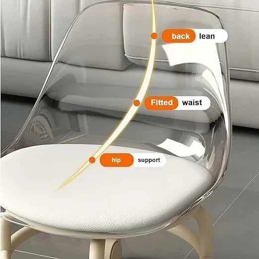 Acrylic Moving Chair 360° Rotating Chair for kids