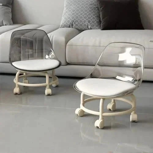 Acrylic Moving Chair 360° Rotating Chair for kids