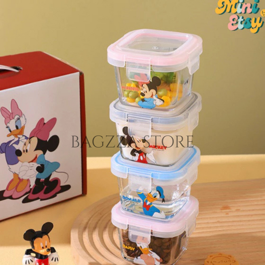 DISNEY Mickey & Friends Glass Airtight Box Set