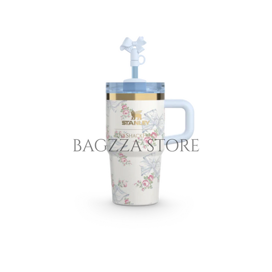 The Stanley X LoveShackFancy Holiday Quencher | 14 OZ|Rosa Beaux Blue