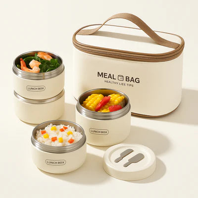 Thermal Lunch Box Set with Carry Bag