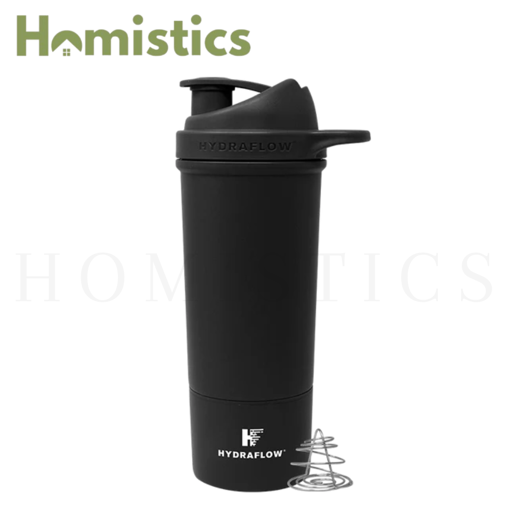 Hydraflow 32oz protein shaker bottle black insulated gym booster with storage Pakistan