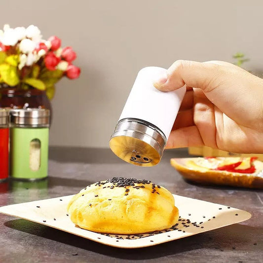 Stainless Steel Salt & Pepper Shaker Set – Elegant & Refillable Spice Dispenser