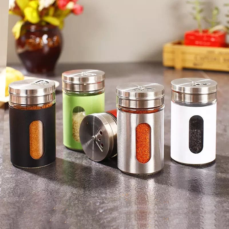 Stainless Steel Salt & Pepper Shaker Set – Elegant & Refillable Spice Dispenser