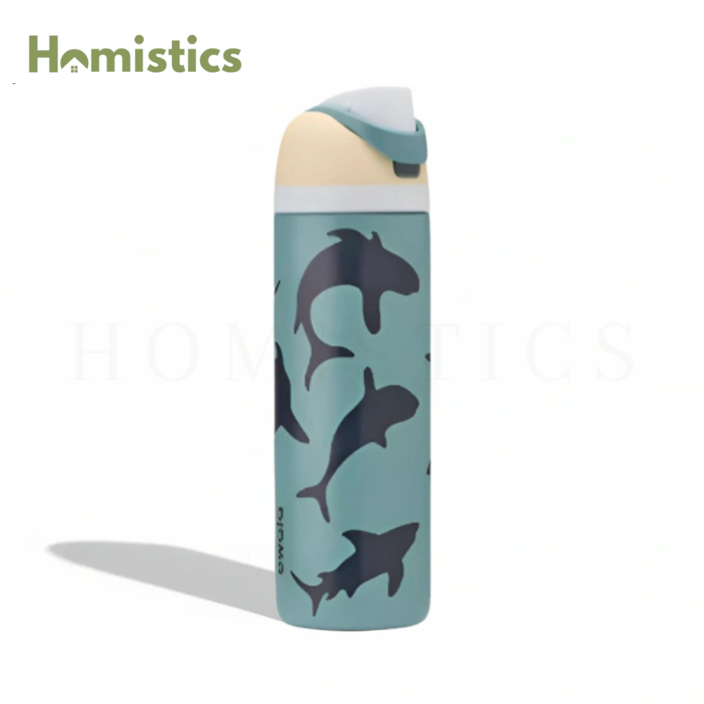 Owala FreeSip 24oz Fin Frenzy water bottle front view Pakistan