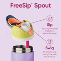 owala glow bottle open lid straw cap design