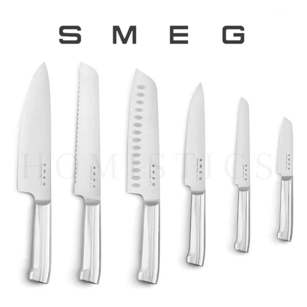 Italian design SMEG knife block pink