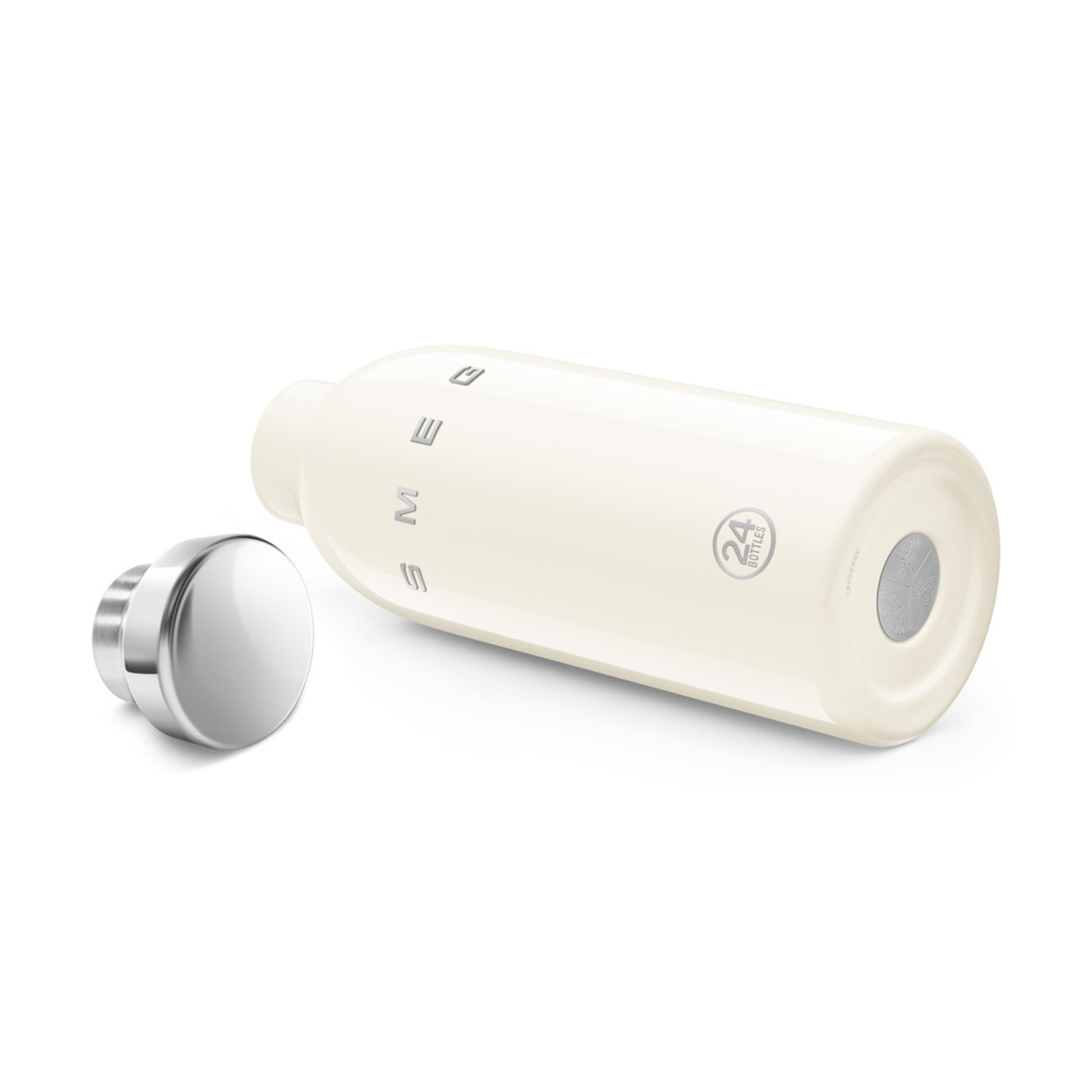 SMEG Clima Cream Bottle 500 ml glossy finish logo detail